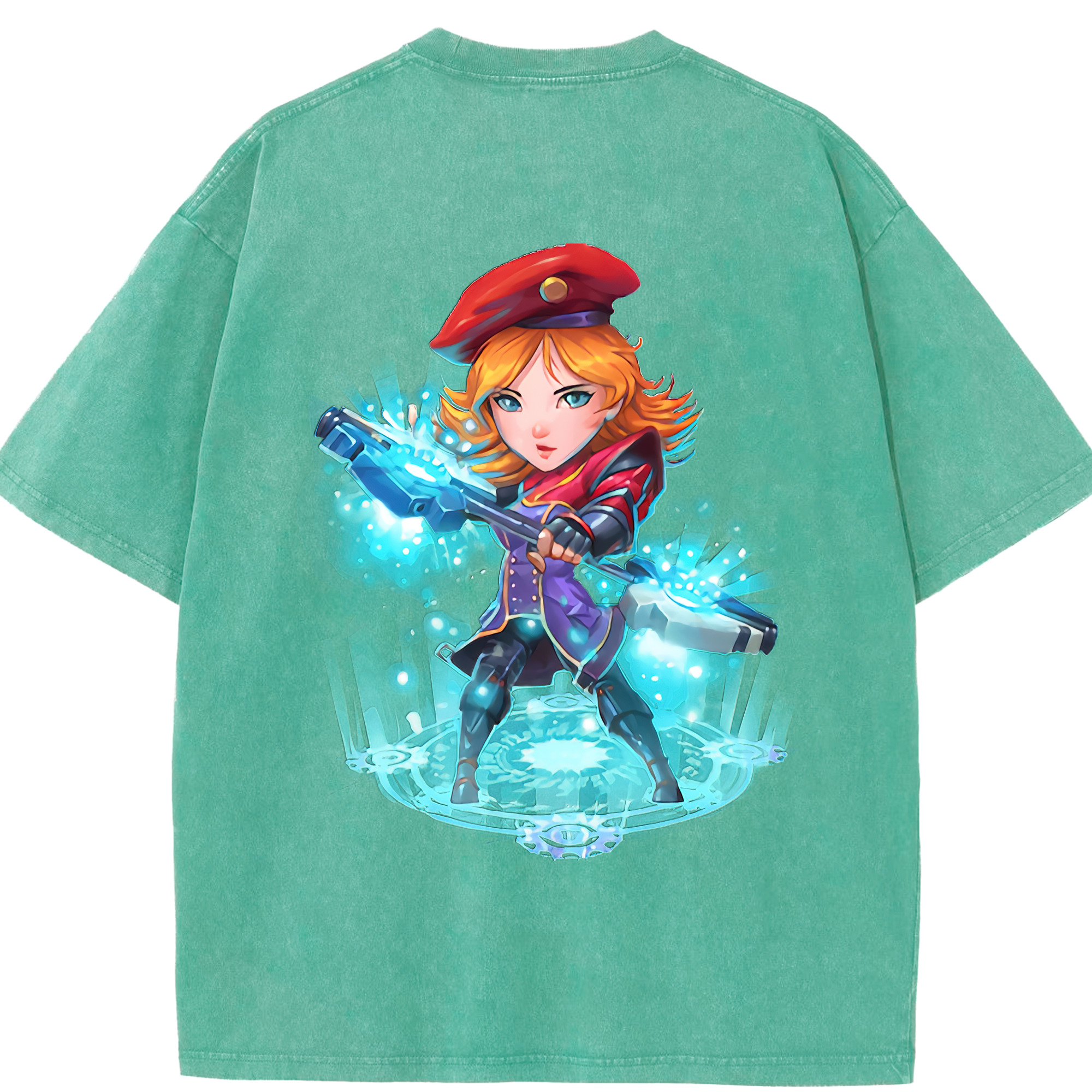 リーグ・オブ・レジェンド League of Legends LOL 綿100% ヴィンテージ風 半袖Tシャツ（背面プリント）